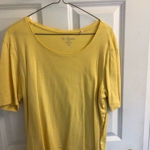 Chico’s yellow cotton short sleeve t shirt size 3